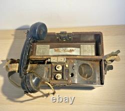 WWII German Army FF33 Feldfernsprecher Field Telephone Bakelite Case 1944 Dated WWII German Army FF33 Feldfernsprecher Field Telephone Bakelite Case 1944 Dated