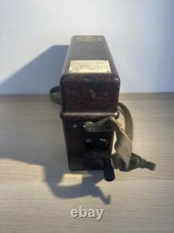 WWII German Army FF33 Feldfernsprecher Field Telephone Bakelite Case 1944 Dated