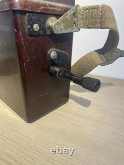 WWII German Army FF33 Feldfernsprecher Field Telephone Bakelite Case 1944 Dated