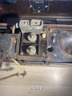 WWII German Army FF33 Feldfernsprecher Field Telephone Bakelite Case 1944 Dated