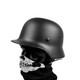 WWII German Elite M35 Steel Helmet Stahlhelm Retro Replica Headwear Glossy Black