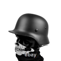 WWII German Elite M35 Steel Helmet Stahlhelm Retro Replica Headwear Glossy Black