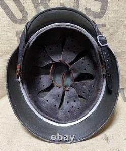 WWII German M40 Original Helmet, Restored Steel Shell, Size 64, WW2 57- 59 cm