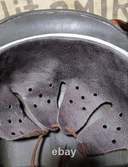 WWII German M40 Original Helmet, Restored Steel Shell, Size 64, WW2 57- 59 cm