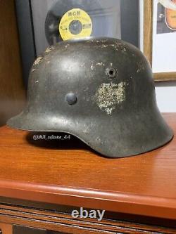 WWII German M42 SD Combat Helmet ET62 Battle Of Narva Find Foreign Volunteer