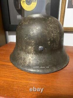 WWII German M42 SD Combat Helmet ET62 Battle Of Narva Find Foreign Volunteer