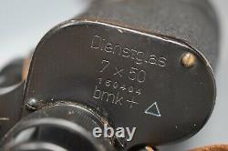WWII German Srb & Stys BMK 7x50 Dienstglas Binoculars + Benutzer + Original Case