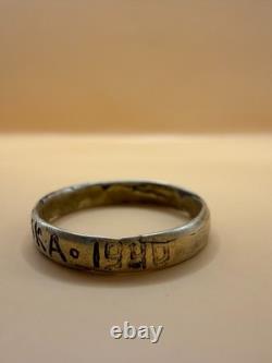 WWII. German original engraved ring. World War II