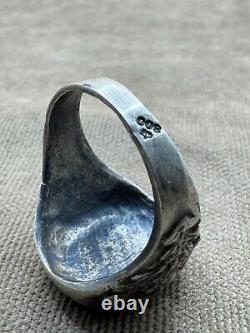 WWII. German rare silver ring. Wehrmacht. WW2