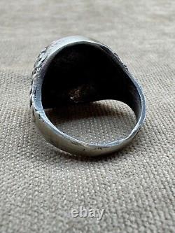 WWII. German rare silver ring. Wehrmacht. WW2