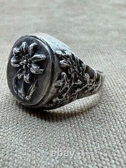 WWII. German rare silver ring. Wehrmacht. WW2