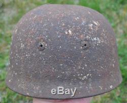 WWII Germany German Original War Damaged Paratrooper M38 Fallschirmjager Helmet