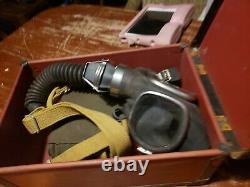 WWII M-s-a Gas Mask WithCanister & original box Pittsburgh pa msa service model s