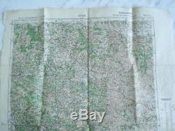 WWII ORIGINAL GERMAN LEATHER MAP CASE withLUFTWAFFE MAP
