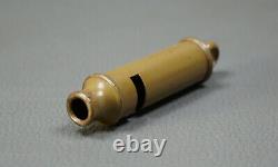 WWII Original German Army Wehrmacht Officer Metal Signal Whistle Combat Green