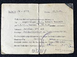 WWII Original German Message to Wife Husband Fell Battle KIA 1945 Germany Rare