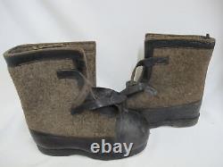 WWII US German Felt Sentry Winter BOOTS Paul Otto 1942 withCleats CRAMPONS