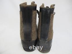 WWII US German Felt Sentry Winter BOOTS Paul Otto 1942 withCleats CRAMPONS