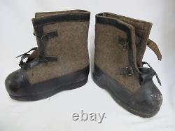 WWII US German Felt Sentry Winter BOOTS Paul Otto 1942 withCleats CRAMPONS