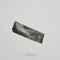 WWII WW2 German Original Luftwaffe Junkers plane engine factory tag metal number