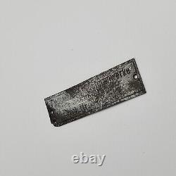 WWII WW2 German Original Luftwaffe Junkers plane engine factory tag metal number