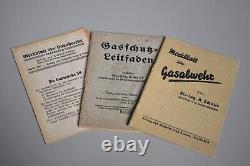 WWII WW2 German Original M30 / M38 Gas Mask Uniform Instruction Booklets Set x3