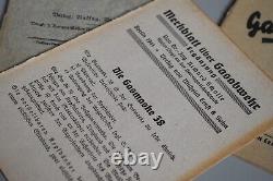 WWII WW2 German Original M30 / M38 Gas Mask Uniform Instruction Booklets Set x3