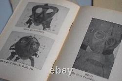 WWII WW2 German Original M30 / M38 Gas Mask Uniform Instruction Booklets Set x3