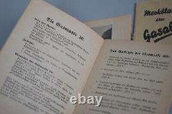 WWII WW2 German Original M30 / M38 Gas Mask Uniform Instruction Booklets Set x3