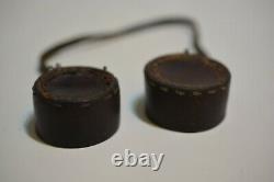 WWII WW2 German Sniper Rifle Scope Genuine Leather Lens Cover Protection Caps