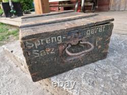 WWII WW2 German Wermacht Wooden Box Spreng-Gerat Satz