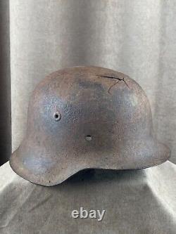 WWII. WW2. German original helmet of a Wehrmacht soldier