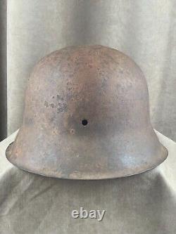 WWII. WW2. German original helmet of a Wehrmacht soldier