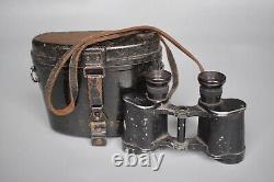 WWII WW2 Original Early German 6x30 Dienstglas Field Binoculars DDX + Case