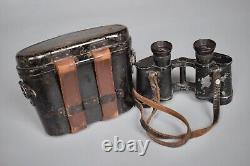 WWII WW2 Original Early German 6x30 Dienstglas Field Binoculars DDX + Case