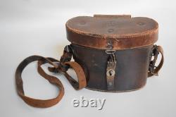 WWII WW2 Original German 6x30 Brown Leather Dienstglas Binoculars Case 1936