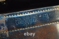WWII WW2 Original German 6x30 Brown Leather Dienstglas Binoculars Case 1936