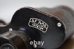 WWII WW2 Original German Carl Zeiss Jena Early D. F. 7x50 Kriegsmarine Binoculars