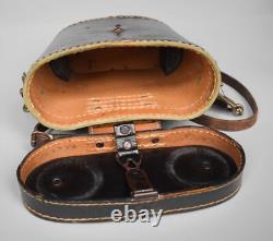 WWII WW2 Original German Equipment 7x50 10x50 Presstoff Binoculars Case WaA