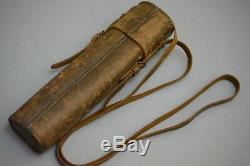WWII WW2 Original German K98 Rifle Sniper Scope Carry Brown Case With A. K. Strap