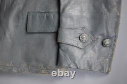 WWII WW2 Original German Kriegsmarine U-boat Submarine Crew Grey Leather Jacket