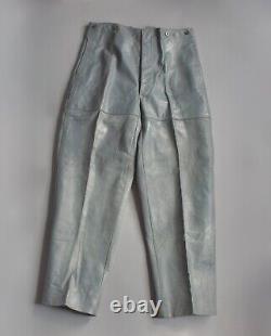 WWII WW2 Original German Kriegsmarine U-boat Submarine Crew Grey Leather Trouser