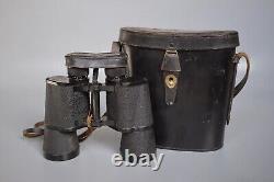 WWII WW2 Original German Srb & Stys BMK Zeiss 7x50 Dienstglas Binoculars + Case