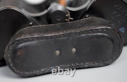 WWII WW2 Original German Srb & Stys BMK Zeiss 7x50 Dienstglas Binoculars + Case