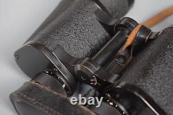 WWII WW2 Original German Srb & Stys BMK Zeiss 7x50 Dienstglas Binoculars + Case