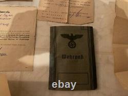WWII Wehrpass, Recruitment Documents, Etc Original Documents of German Soldier