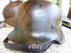 WWII original m35 German infantry camouflaged combat helmet stahlhelm casco elmo