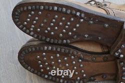 Walking shoes nailed sole for German tropical uniform DAK near mint Original WW2