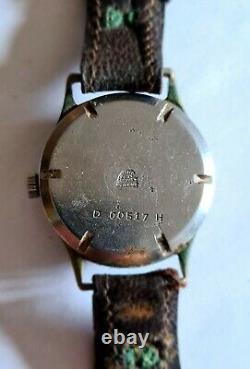 World War 2 Helma German Army watch with DH marking Original leather strap