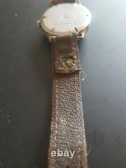 World War 2 Helma German Army watch with DH marking Original leather strap